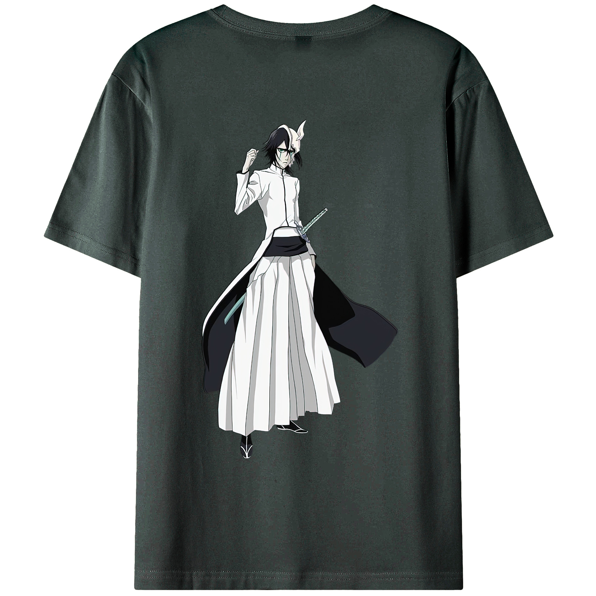 （画像用） ブリーチ ウルキオラ·シファー BLEACH Ulquiorra cifer 綿100％ メンズ半袖Tシャツ（バックプリント） 通気性